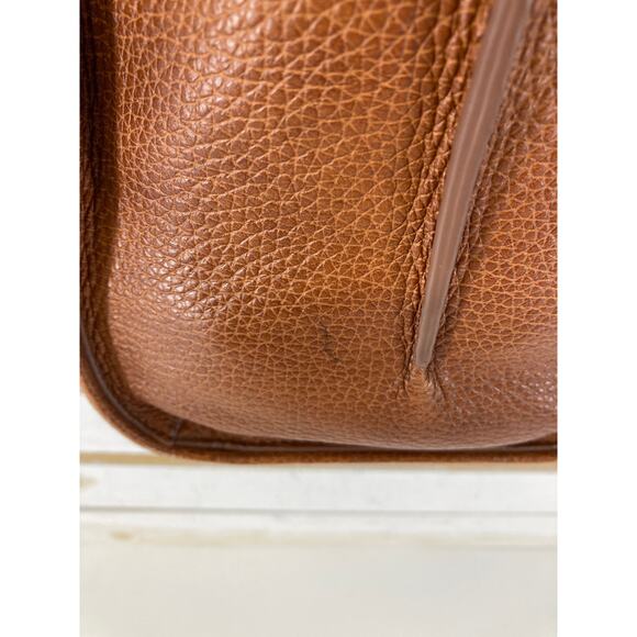 BRAHMIN, LARGE BROWN PEBBLED LEATHER HANDBAG - Picture 5 of 16